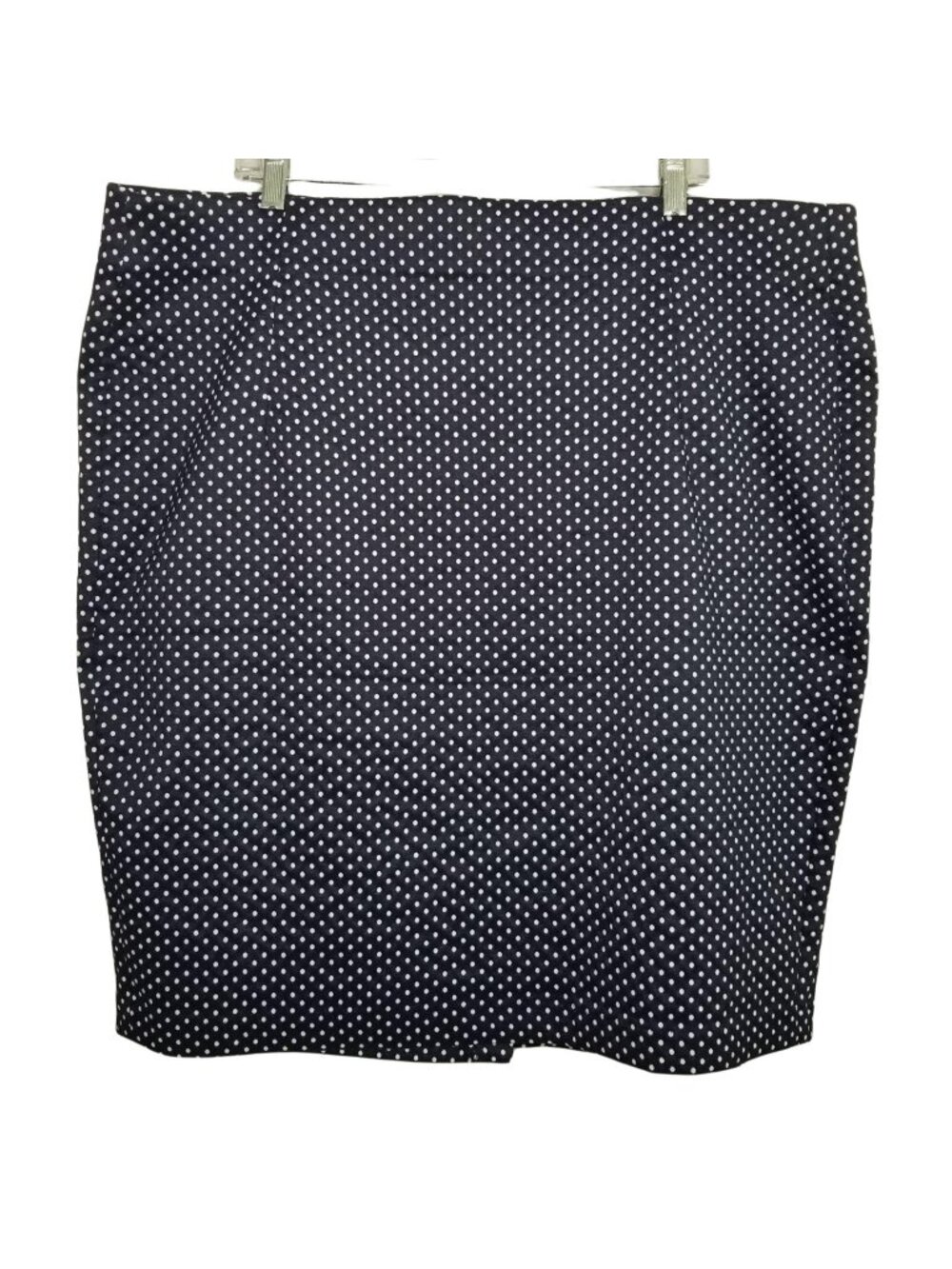 Lane Bryant Size 26 Skirt Knee Pencil Ponte Knit Polka Dot Pencil Stretch Slit